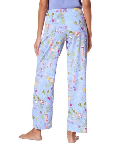 Women's Natural Ingredients Printed Knit Pajama Pants Jacaranda $13.94 Sleepwear