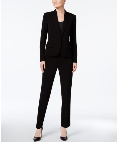 Executive Collection Single-Button Pantsuit Black $92.50 Suits