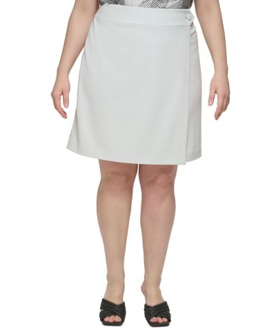 Plus Size Scuba-Crepe A-Line Wrap Skirt Galaxy $48.51 Skirts