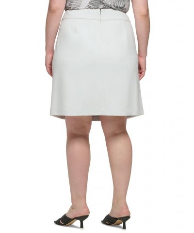 Plus Size Scuba-Crepe A-Line Wrap Skirt Galaxy $48.51 Skirts