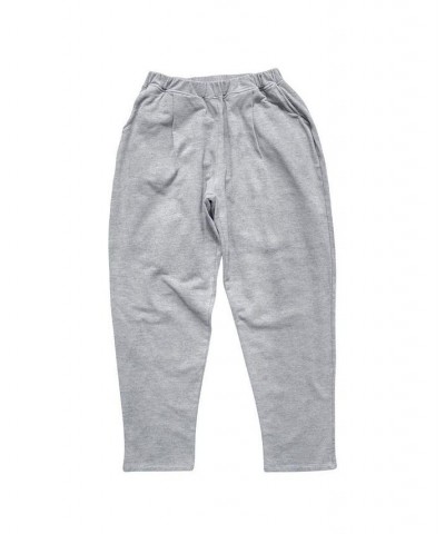 Women's Fleece Cozy Tapered-fit Trouser Gray Melange $38.70 Pants