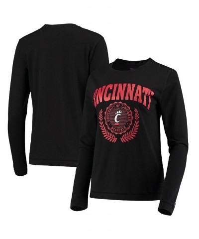 Women's Black Cincinnati Bearcats University Laurels Long Sleeve T-shirt Black $16.00 Tops