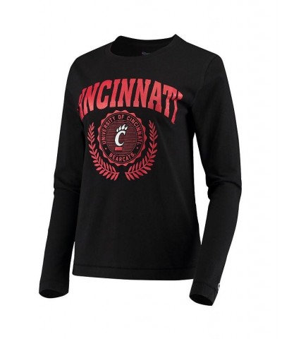 Women's Black Cincinnati Bearcats University Laurels Long Sleeve T-shirt Black $16.00 Tops