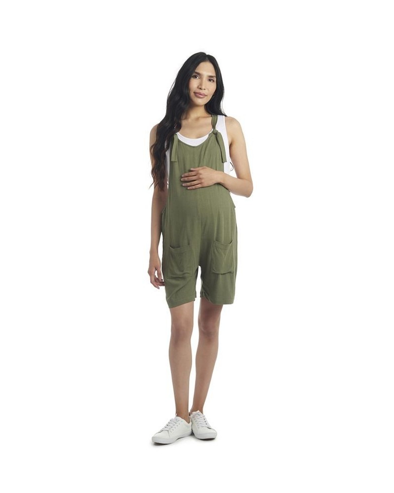 Women's Jodi Maternity/Nursing Shortalls Green $35.36 Shorts