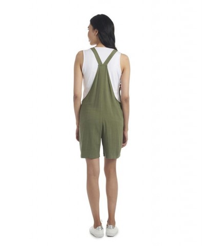 Women's Jodi Maternity/Nursing Shortalls Green $35.36 Shorts