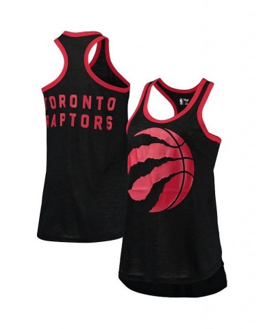 Women's Black Toronto Raptors Showdown Scoop-Neck Racerback Tank Top Black $19.59 Tops