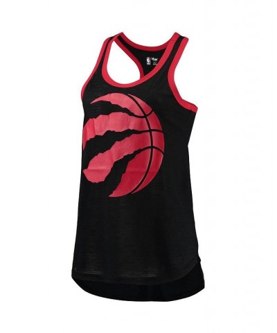 Women's Black Toronto Raptors Showdown Scoop-Neck Racerback Tank Top Black $19.59 Tops