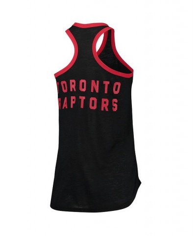 Women's Black Toronto Raptors Showdown Scoop-Neck Racerback Tank Top Black $19.59 Tops