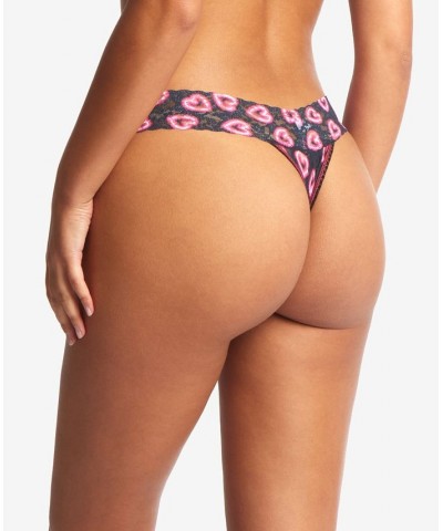 Low-Rise Printed Lace Thong Text Me $13.25 Panty