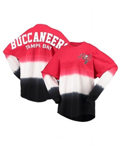 Women's Branded Red Black Tampa Bay Buccaneers Ombre Long Sleeve T-shirt Red, Black $35.77 Tops