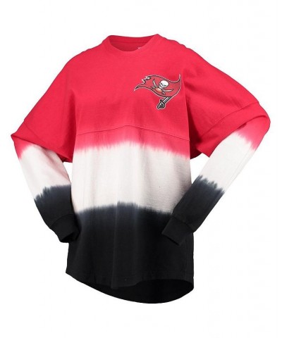 Women's Branded Red Black Tampa Bay Buccaneers Ombre Long Sleeve T-shirt Red, Black $35.77 Tops