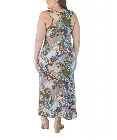 Plus Size Racerback Maxi Dress Multi $17.02 Dresses