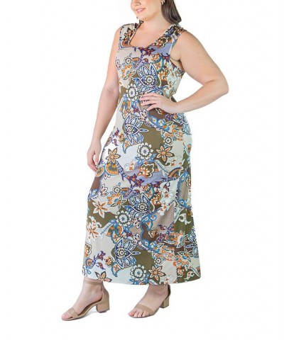 Plus Size Racerback Maxi Dress Multi $17.02 Dresses