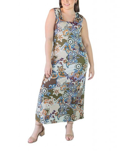 Plus Size Racerback Maxi Dress Multi $17.02 Dresses