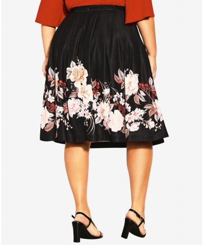 Plus Size Trendy Sophia Skirt Black $41.58 Skirts