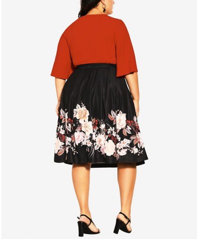 Plus Size Trendy Sophia Skirt Black $41.58 Skirts