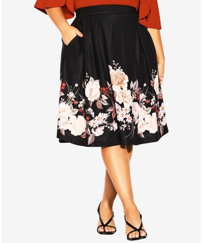 Plus Size Trendy Sophia Skirt Black $41.58 Skirts