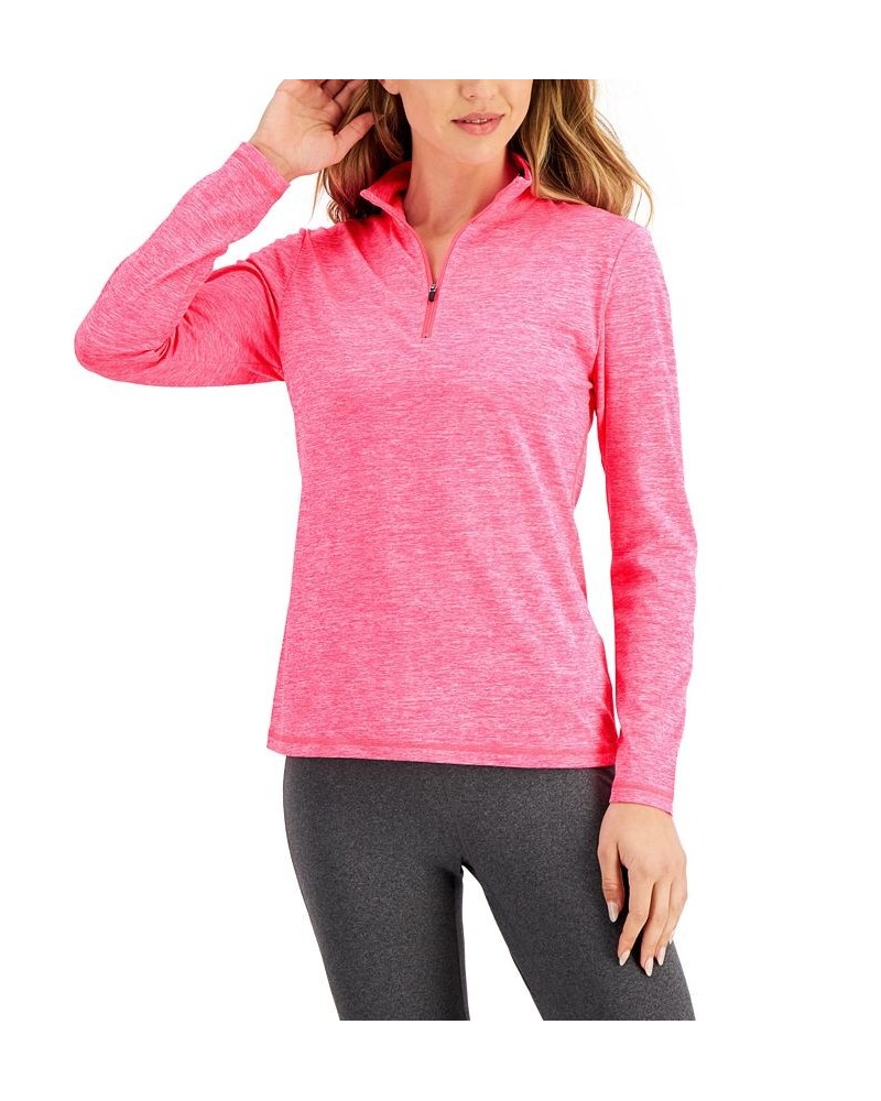 Women's Essentials Quarter-Zip Top Molten Pink $13.90 Tops