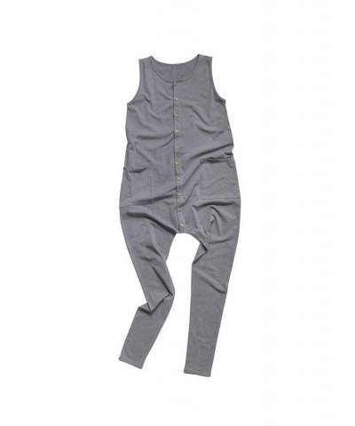 Women's Maternity Organic Cotton Free Range Jumpsuit Gray $40.00 Pants