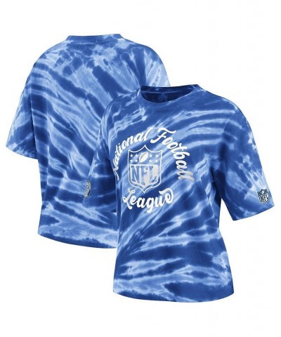Women's Blue NFL Tie-Dye T-shirt Blue $21.12 Tops