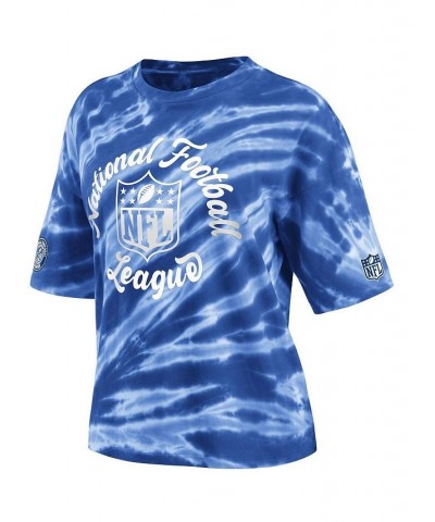 Women's Blue NFL Tie-Dye T-shirt Blue $21.12 Tops