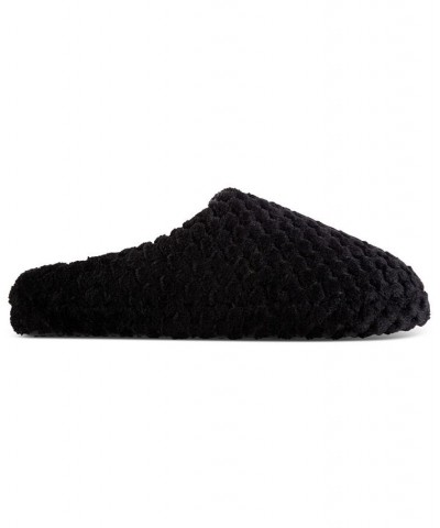 Women's Popcorn Hoodback Faux Fur Slippers Black $9.24 Shoes