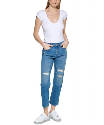 Petite High Rise Destructed Jeans Monterey $25.37 Jeans