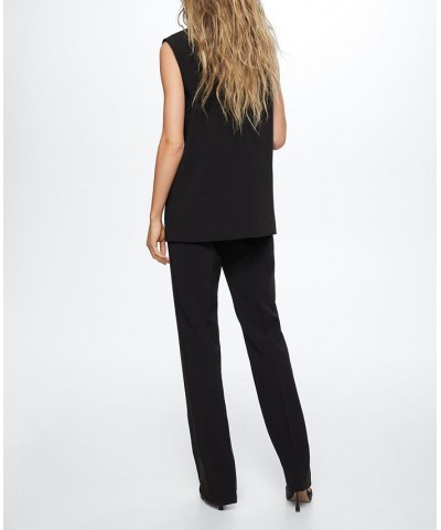 Women's Straight Suit Pants Black $37.80 Pants