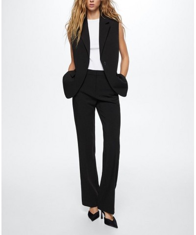 Women's Straight Suit Pants Black $37.80 Pants