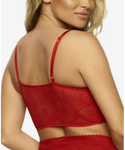 Women's Finesse Lace Cami Bralette Tango Red $11.56 Bras