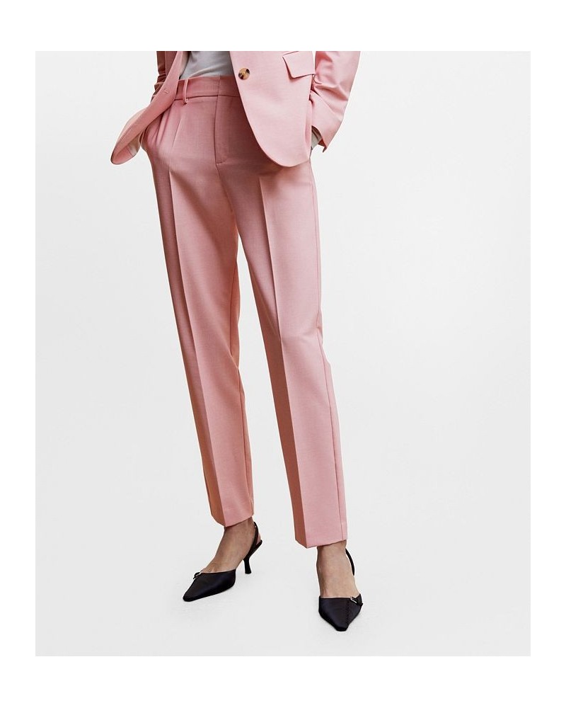 Women's Straight Suit Pants Pink $32.90 Pants