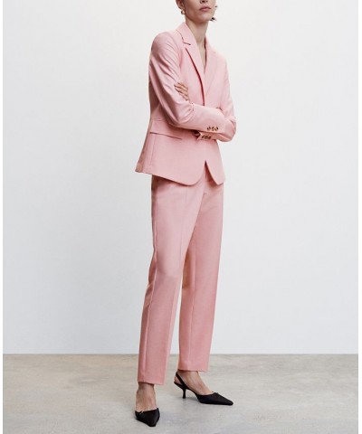 Women's Straight Suit Pants Pink $32.90 Pants