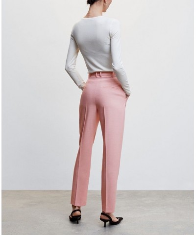 Women's Straight Suit Pants Pink $32.90 Pants