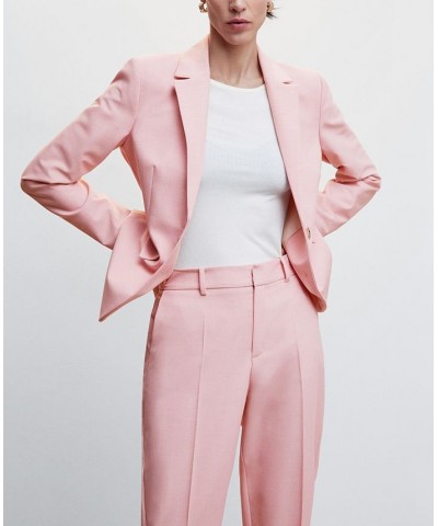 Women's Straight Suit Pants Pink $32.90 Pants