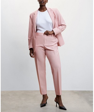 Women's Straight Suit Pants Pink $32.90 Pants