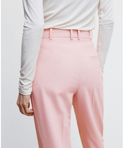 Women's Straight Suit Pants Pink $32.90 Pants