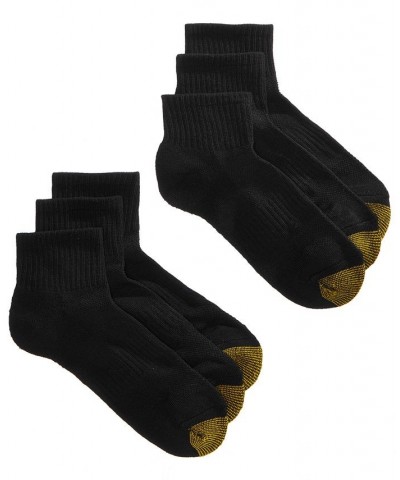Women's 6-Pack Athletic Half-Cushion Quarter Socks Black $16.24 Socks