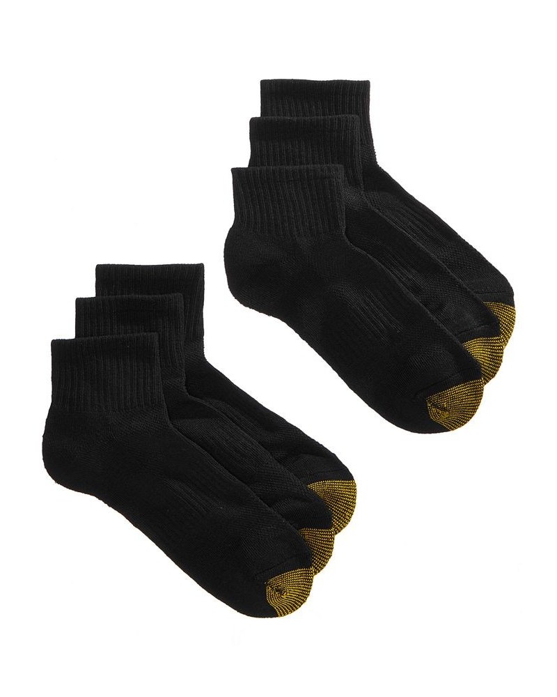 Women's 6-Pack Athletic Half-Cushion Quarter Socks Black $16.24 Socks