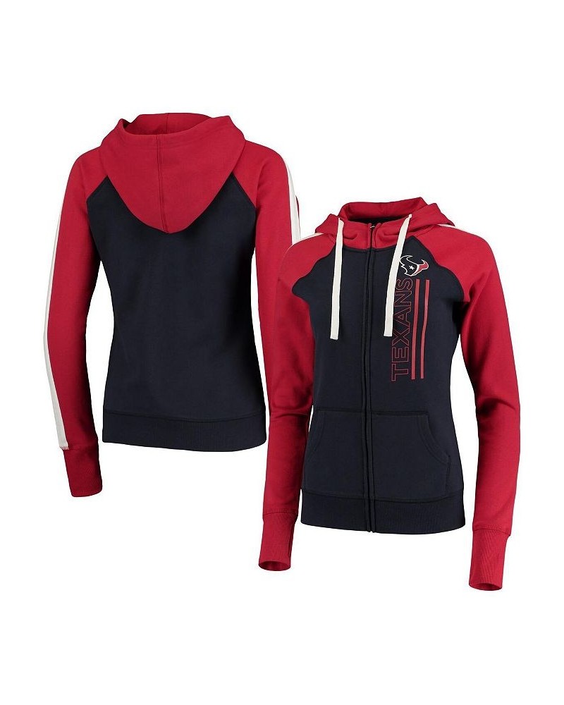 Women's Navy and Red Houston Texans Linebacker Full-Zip Hoodie Navy, Red $28.67 Sweatshirts