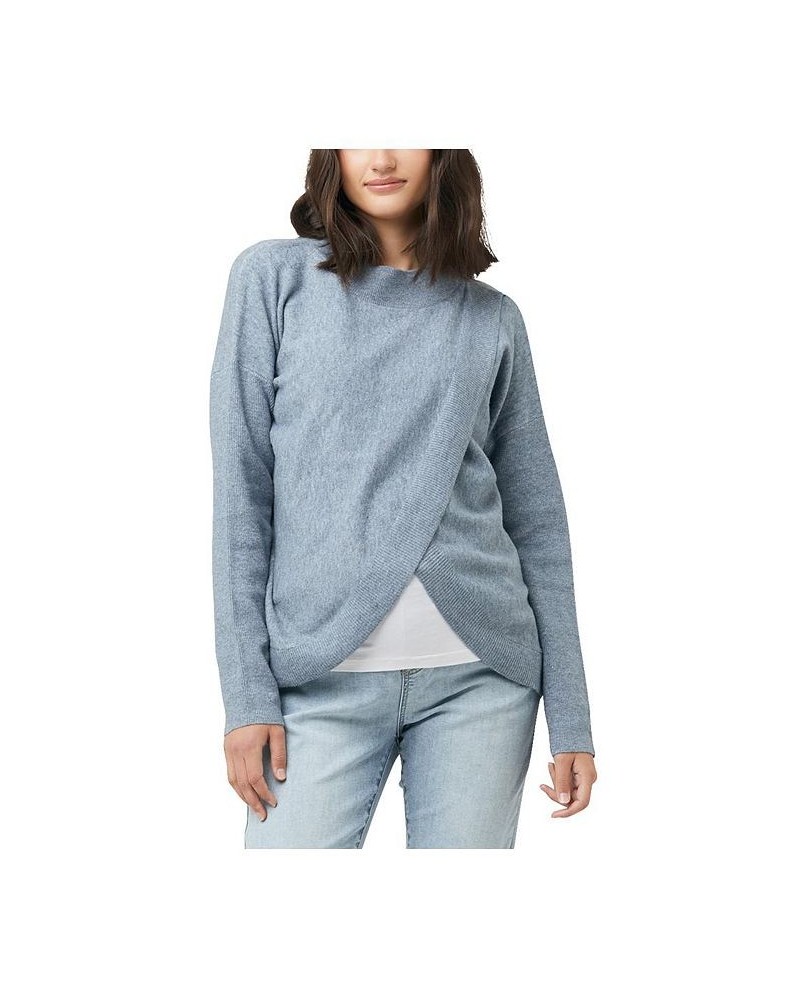 Women's Desi Nursing Knit Blue Marle Blue Marle $56.16 Sweaters