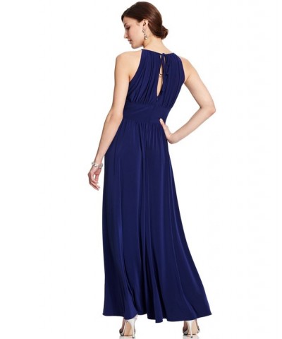 R&M Richards Beaded Gown Blue $49.02 Dresses