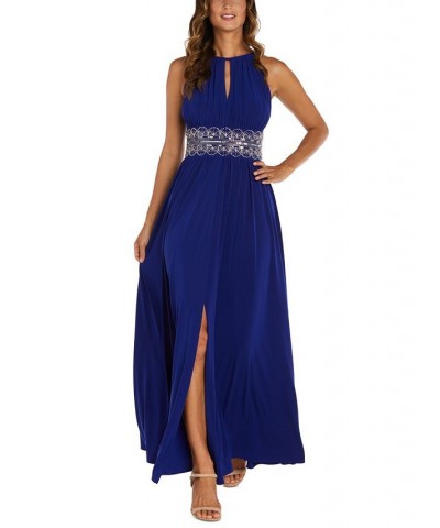 R&M Richards Beaded Gown Blue $49.02 Dresses