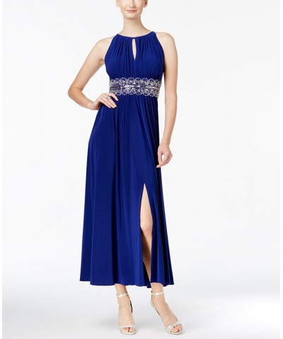 R&M Richards Beaded Gown Blue $49.02 Dresses