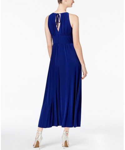 R&M Richards Beaded Gown Blue $49.02 Dresses