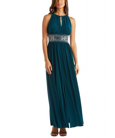 R&M Richards Beaded Gown Blue $49.02 Dresses