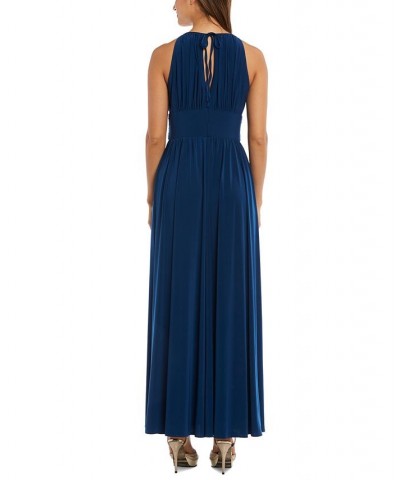 R&M Richards Beaded Gown Blue $49.02 Dresses