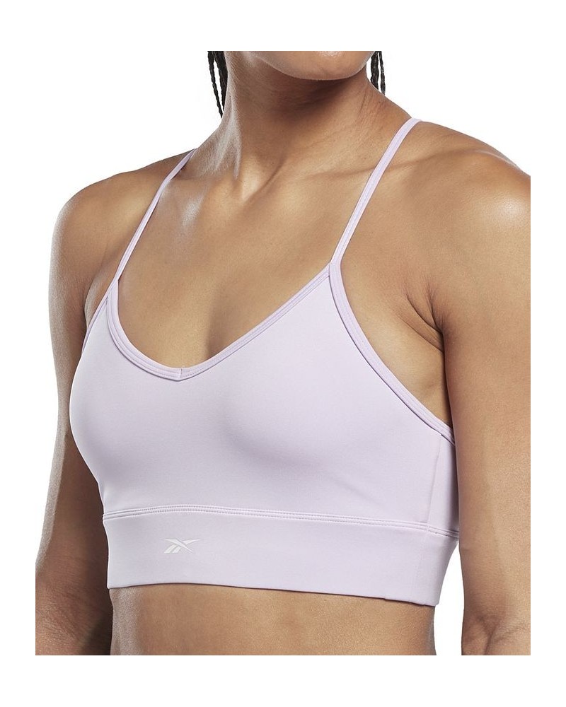 Women's Tri Back Medium Impact Sports Bra Peach Fuzz $16.25 Bras