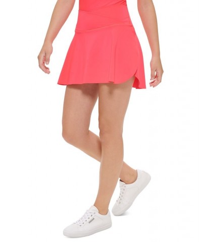 Women's Crossover Waist Skort Pink $38.23 Shorts