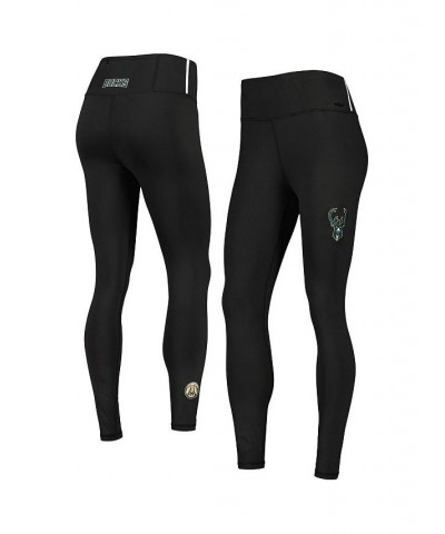 Women's Black Milwaukee Bucks Classics Lux Leggings Black $34.19 Pants