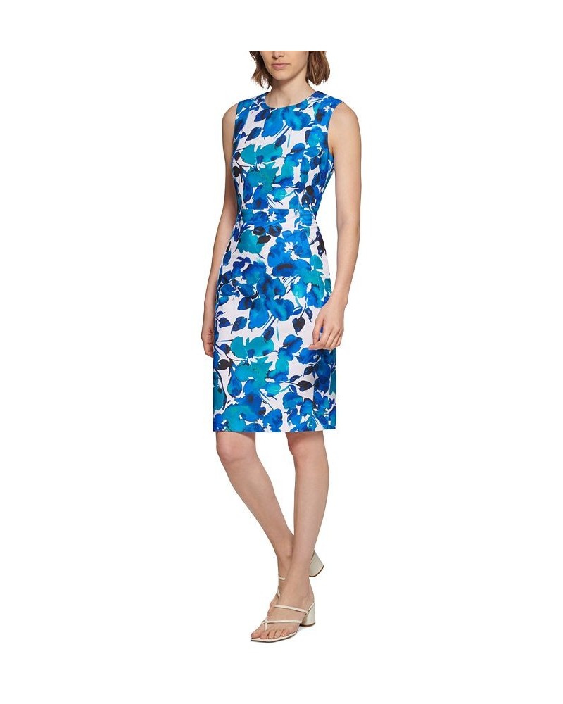 Floral-Print Sheath Dress Regatta Multi $41.28 Dresses